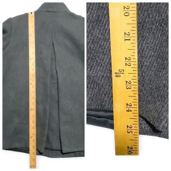 Vince Gray Wool Back Pleat Jacket/Coat , size 8 - Picture 11 of 12